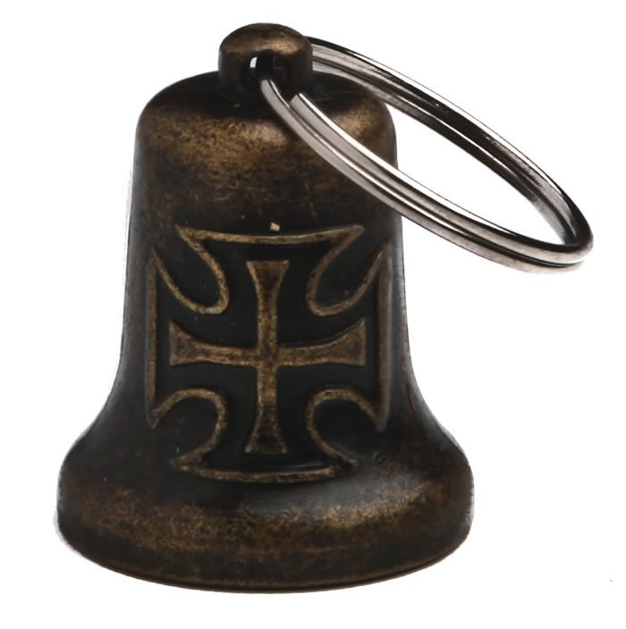 Chopper Cross Brass Motorcycle Guardian Bell