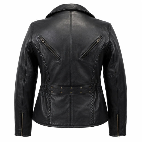 The Muse — Women's Classic Genuine Leather Motorcycle Jacket