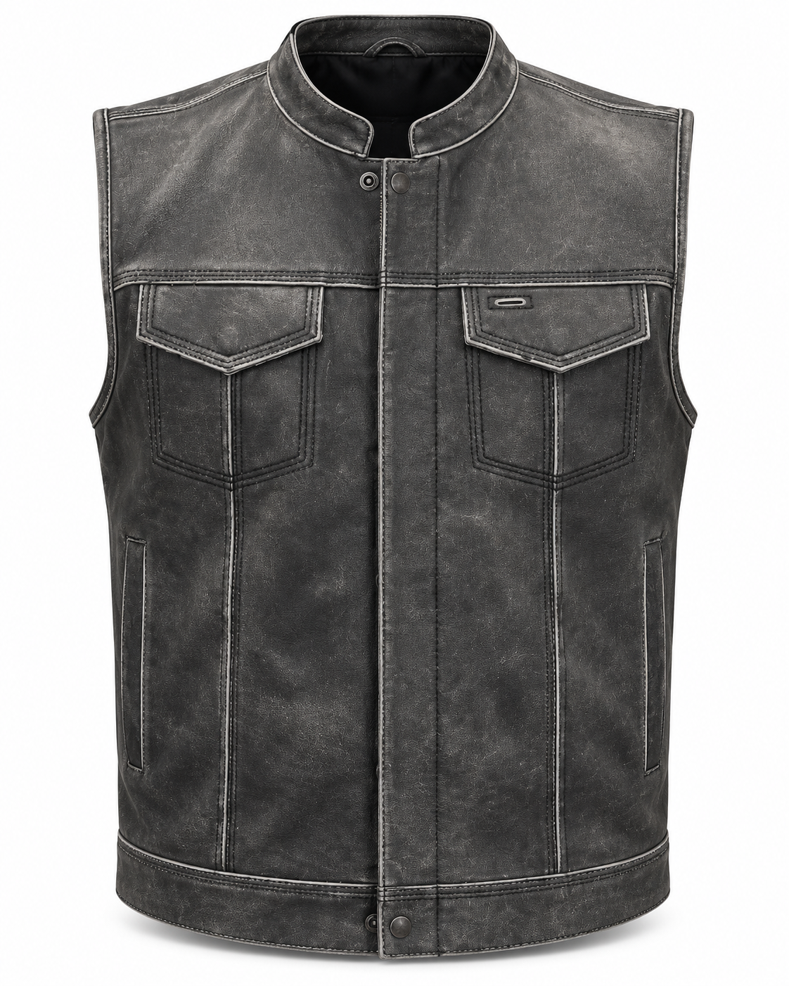 Grey Club Vest distressed