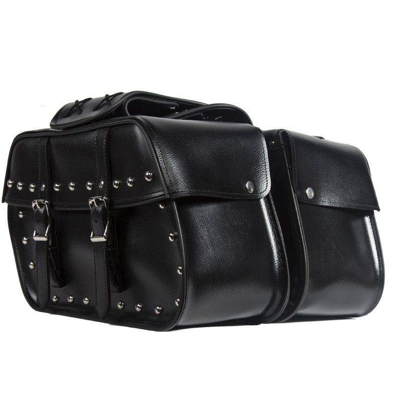 Match Set — Motorcycle Saddlebags With Studs