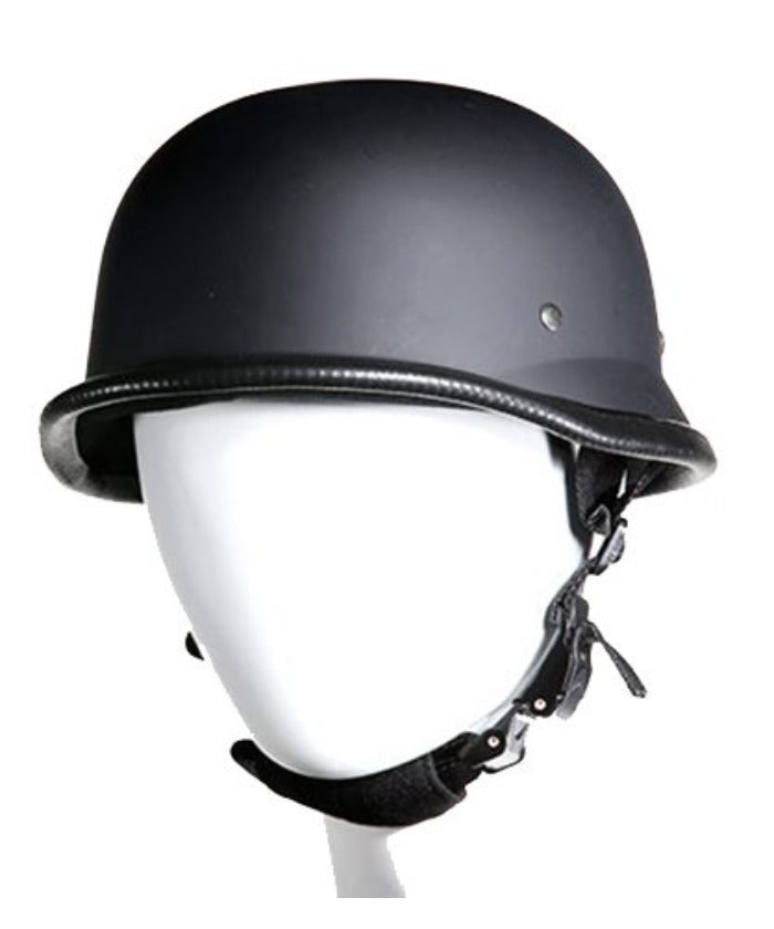 Midnight Skullcap — Flat Black German-Style Novelty Helmet