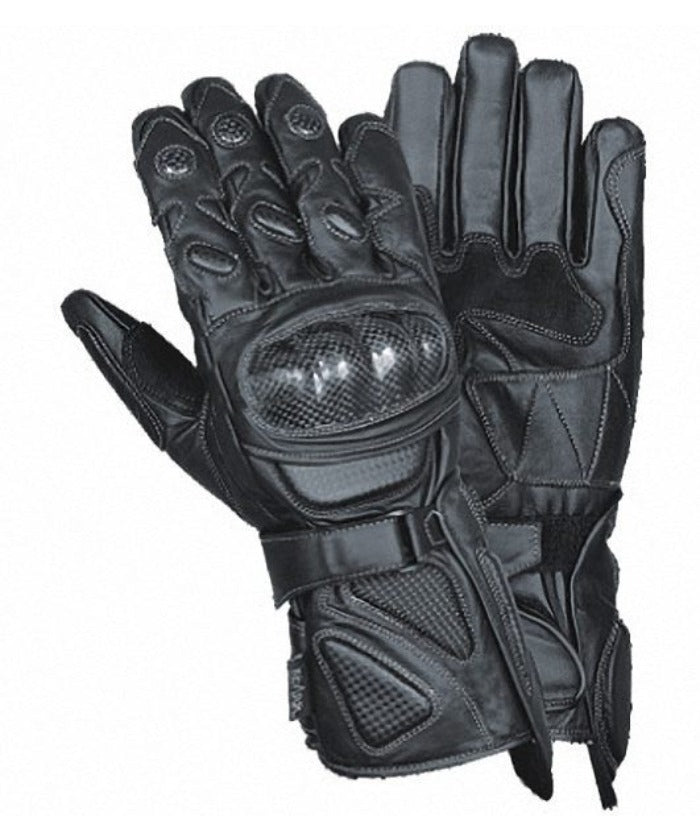 HI291 Carbon-Armor Aniline Leather Racing Gloves