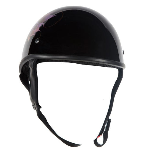 Women’s DOT Approved Low Profile Helmet With Fairy & Tribal Flowers — alternate view 3, Hasbro Leather