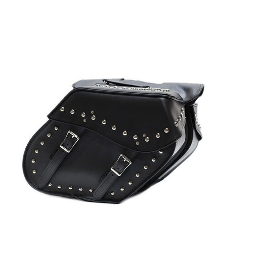 PVC Motorcycle Saddlebag With Studs — Saddle Bags, Hasbro Leather