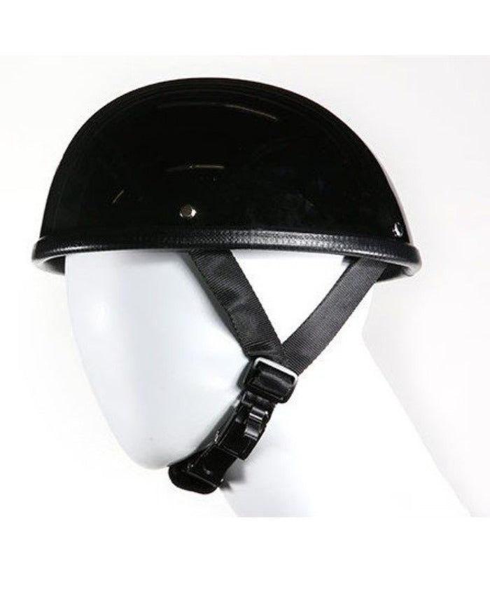 Midnight Dome — Glossy Black Bowl-Style Novelty Helmet