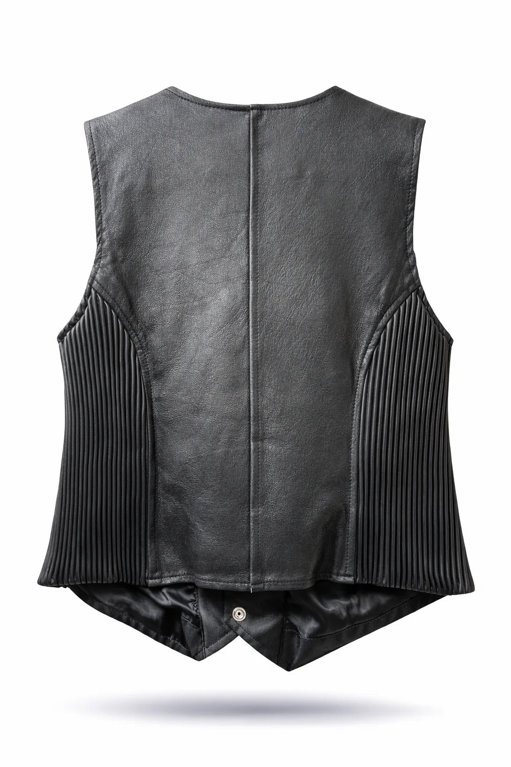 Buffalo Jane — Women's Classic Black Genuine Leather Biker Vest