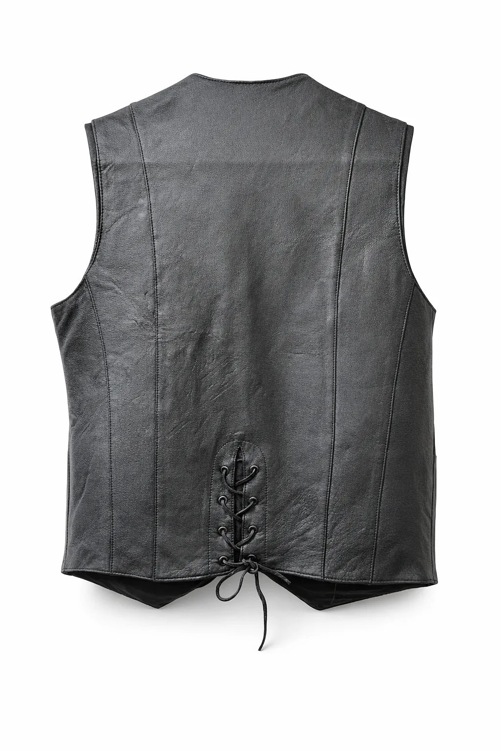 True Grit — Women's Classic Black Leather Club Vest