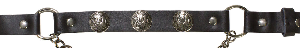 Indian Head Nickel Boot Chain — alternate view 2, Hasbro Leather
