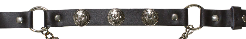 Indian Head Nickel Boot Chain — alternate view 2, Hasbro Leather