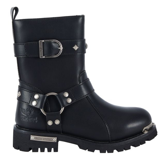 Women's Studded Harness Motorcycle Boots