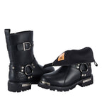 Women's Studded Harness Motorcycle Boots