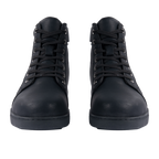 Men's Biker Boots with Ankle Straps &amp; Ring — Black