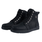 Men's Biker Boots with Ankle Straps &amp; Ring — Black