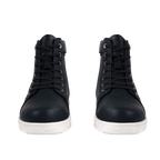 Men's Biker Boots with Ankle Straps &amp; Ring — White