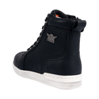 Men's Biker Boots with Ankle Straps &amp; Ring — White
