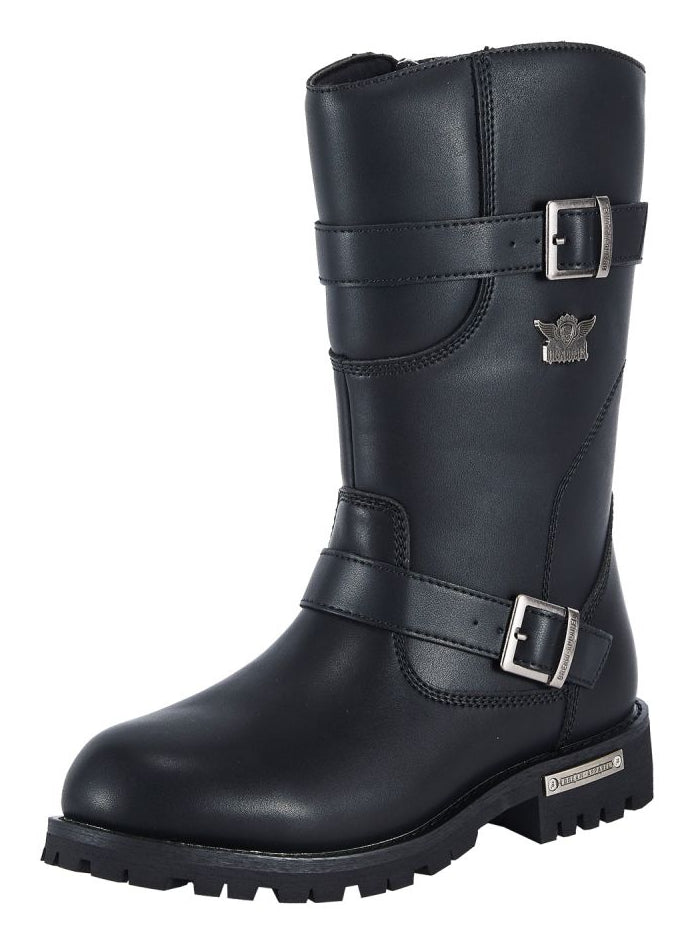 Men's Classic Motorcycle Biker Boots — Black