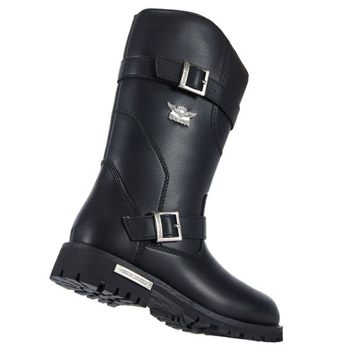 Men's Classic Motorcycle Biker Boots — Black