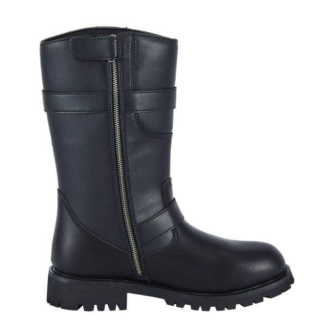 Men's Classic Motorcycle Biker Boots — Black