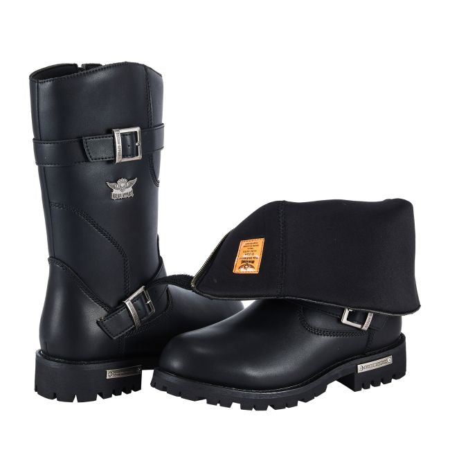 Men's Classic Motorcycle Biker Boots — Black