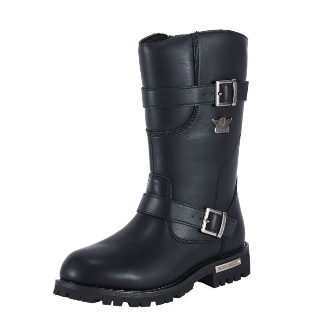 Men's Classic Motorcycle Biker Boots — Black