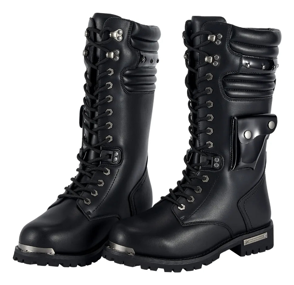 Men's Black Biker Boots — Riding Ready