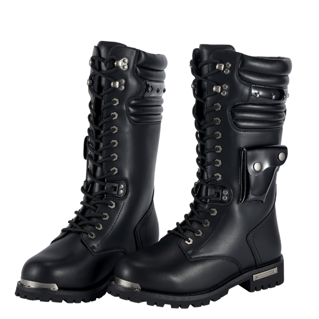 Men's Black Biker Boots — Riding Ready