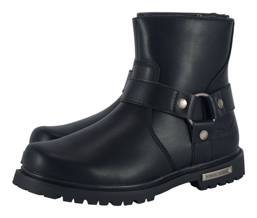 Men's Motorcycle Biker Boots — Classic Black