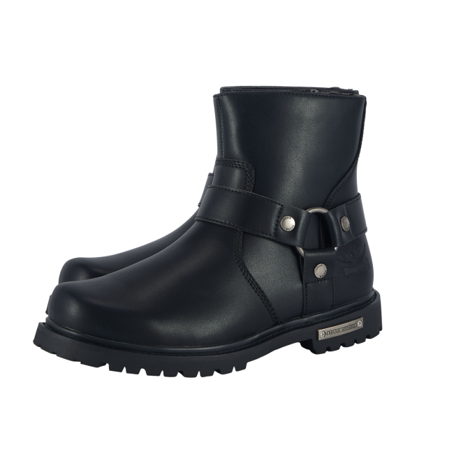 Men's Motorcycle Biker Boots — Classic Black