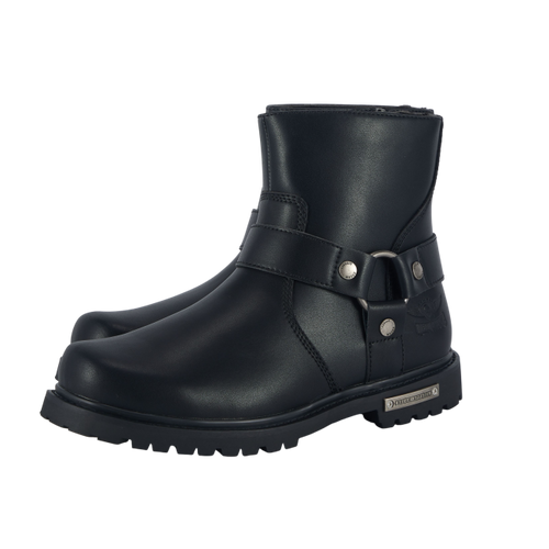 Men's Motorcycle Biker Boots — Classic Black