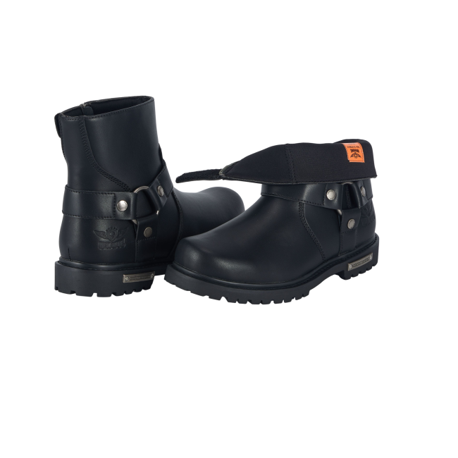 Men's Motorcycle Biker Boots — Classic Black
