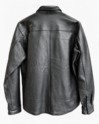 Long Sleeve Leather Shirt Men's