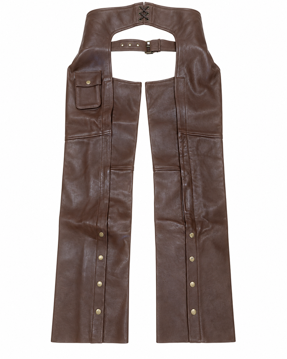 HASBRO Dark Brown Leather Cowhide Chaps