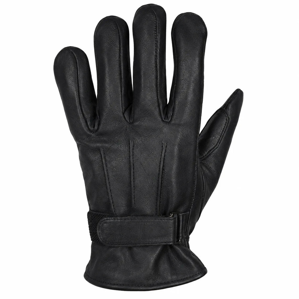 Iron Butterfly — Women's Black Naked Leather Motorcycle Riding Gloves
