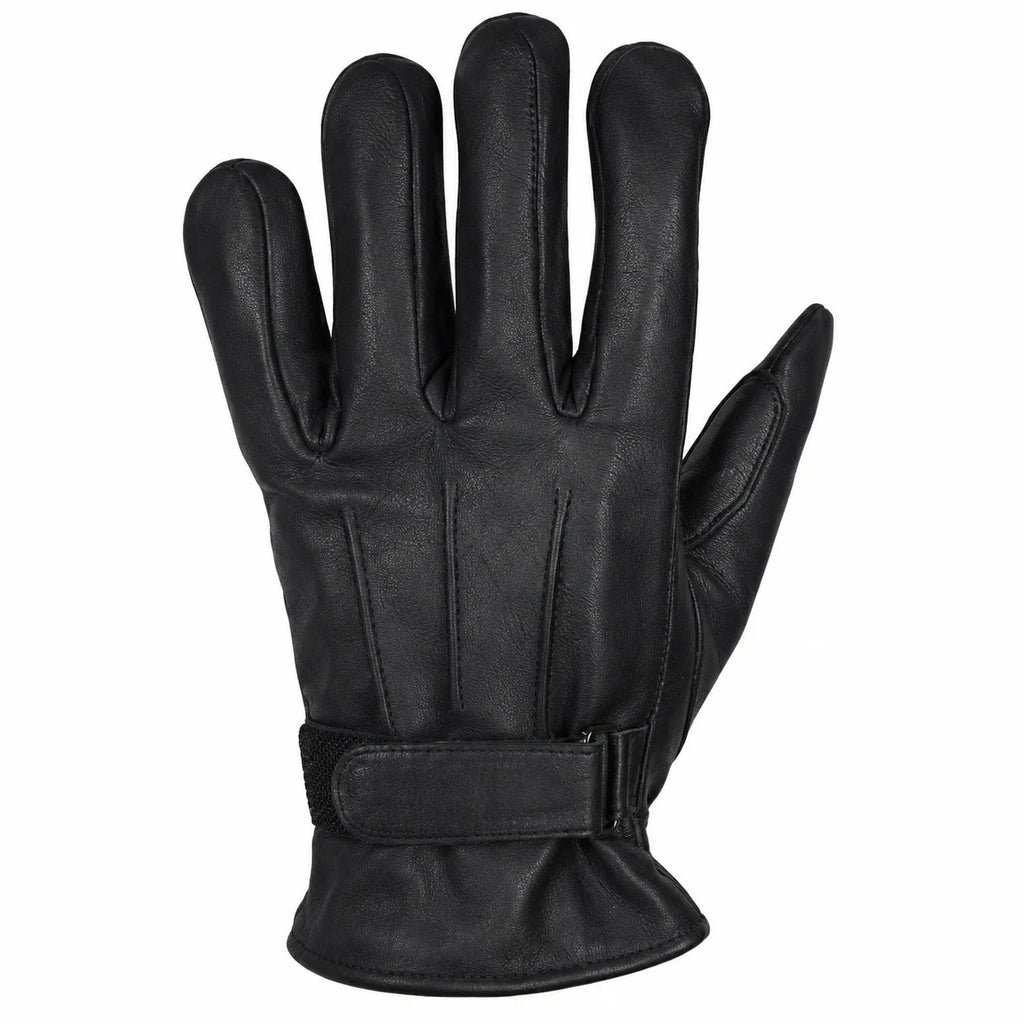 Iron Butterfly — Women's Black Naked Leather Motorcycle Riding Gloves