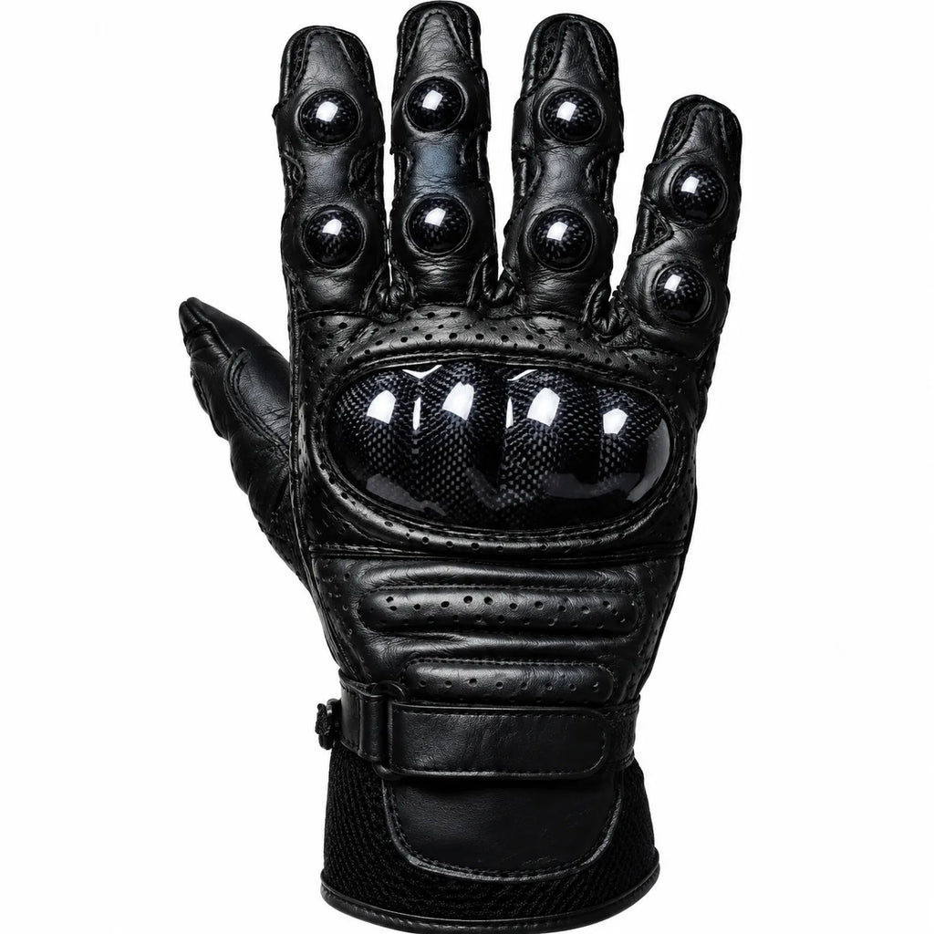 Men's Top-Quality Genuine Leather Motorcycle Riding Gloves