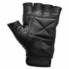Summer Rider — Fingerless Genuine Leather Motorcycle Riding Gloves GL2008-11