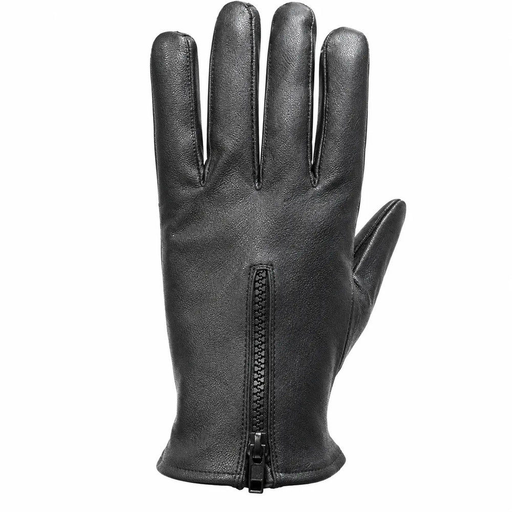 The Torque — Genuine Leather Motorcycle Driving Gloves With Zip Closure