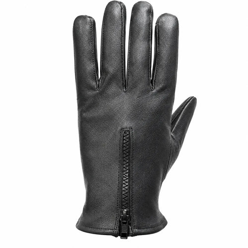 The Torque — Genuine Leather Motorcycle Driving Gloves With Zip Closure