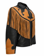 Sierra Rose Women’s Western Fringe Cowhide Jacket