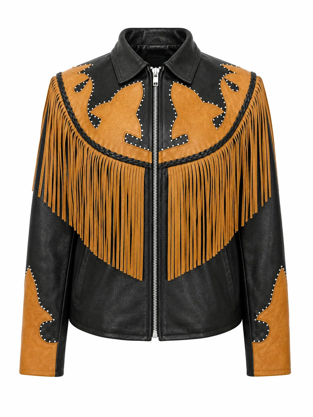 Sierra Rose Women’s Western Fringe Cowhide Jacket