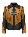 Sierra Rose Women’s Western Fringe Cowhide Jacket
