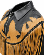 Sierra Rose Women’s Western Fringe Cowhide Jacket