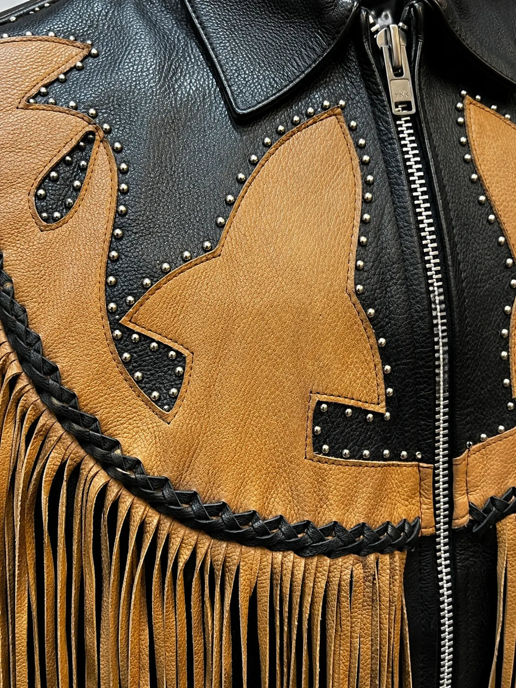 Sierra Rose Women’s Western Fringe Cowhide Jacket