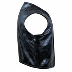 Black Viper Snake-Texture Cowhide Club Vest