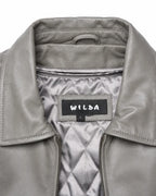 Women’s Grey Lambskin Leather Jacket – Soft &amp; Lightweight