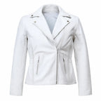 White Naked Leather Motorcycle Biker Jacket