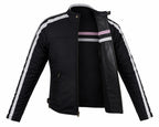 Twin Mirage — Women's Reversible Genuine Leather Motorcycle Jacket — 2 Looks in 1