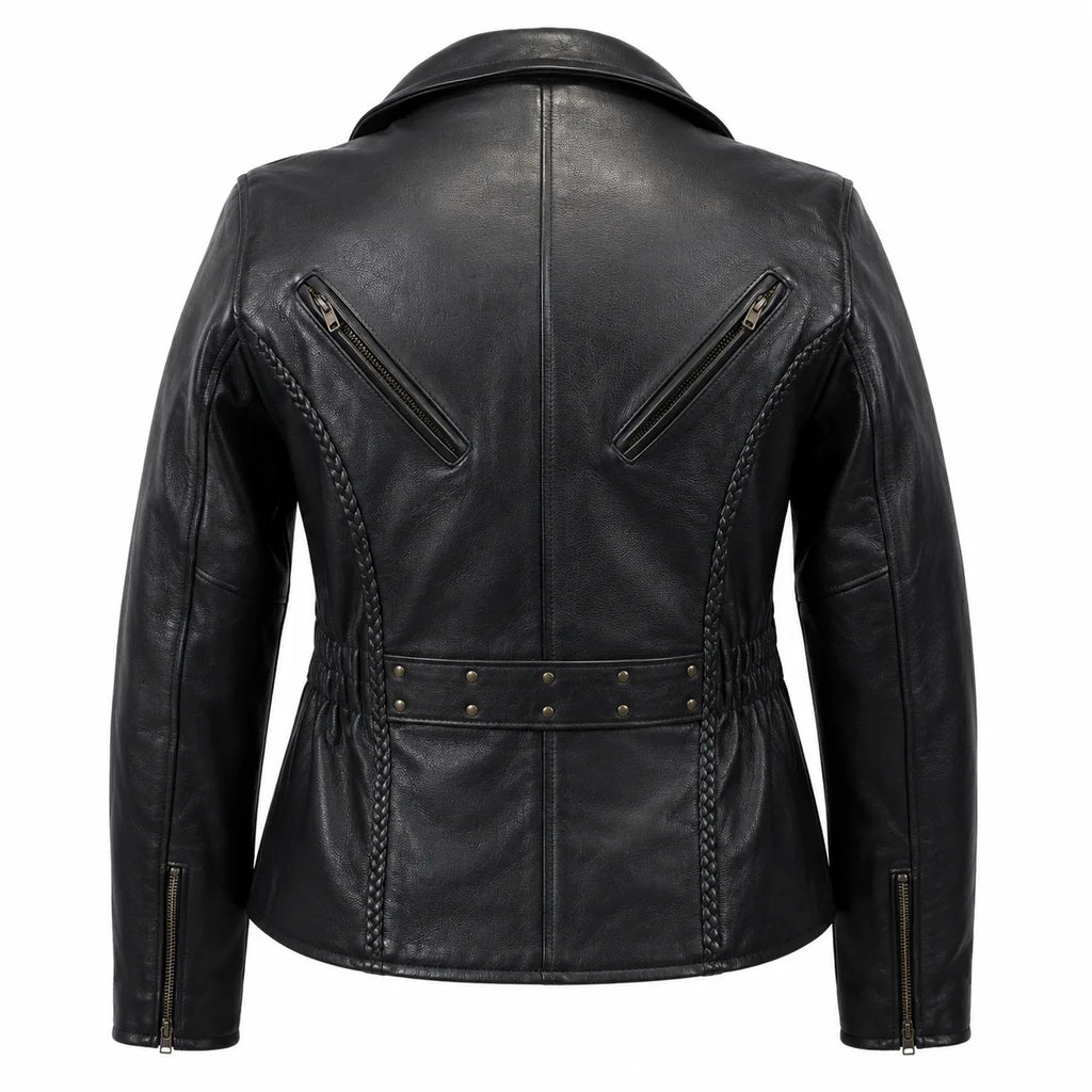 The Muse — Women's Classic Genuine Leather Motorcycle Jacket