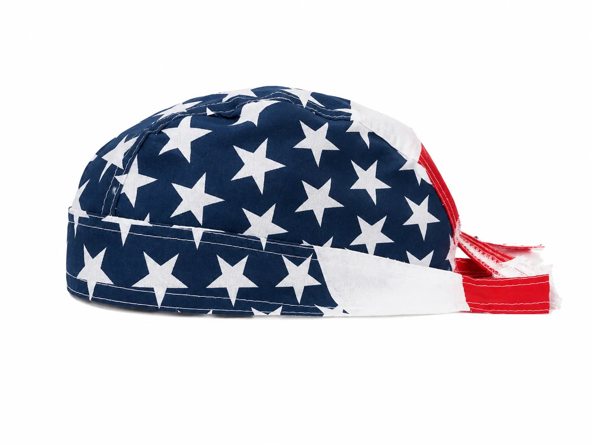 American Flag Bandana Cap – USA Stars &amp; Stripes Skull Cap
