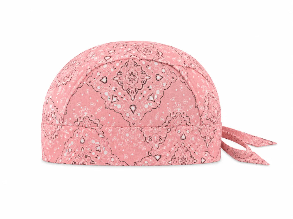 Pink Paisley Bandana Cap – Women's Biker Skull Cap Doo Rag